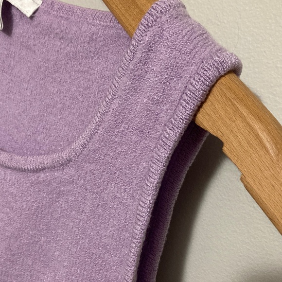 St. John Knit Lavender Purple Sleeveless Sweater Tank Top Size Small, Wool Blend - Picture 4 of 7